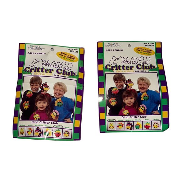 NIP Creative Expressions Critter Club for Kids Craft Activity Set 5 Characters - Picture 2 of 7